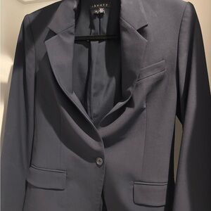 Theory Navy Blazer- women's 8, sleeve length right above the wrists